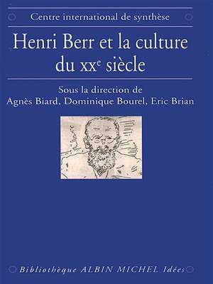 cover image of Henri Berr et la culture du XX° siècle